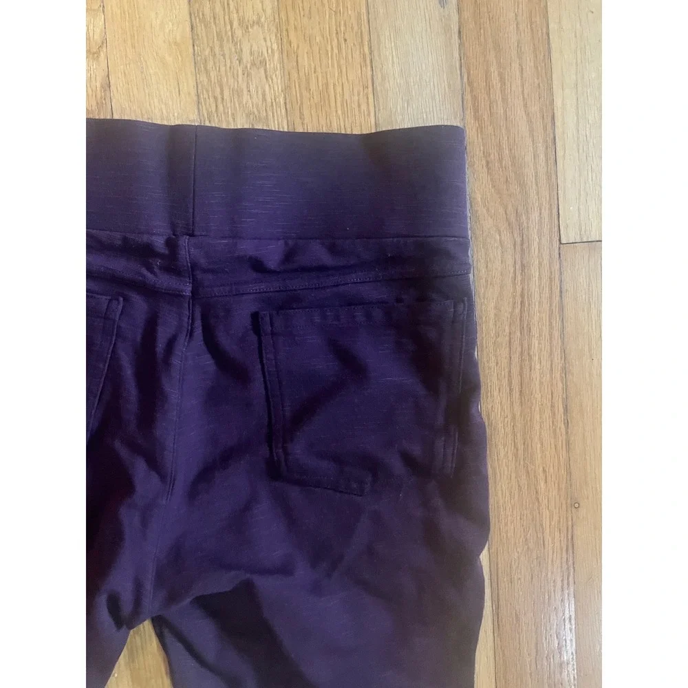 Matty M Burgundy High Rise Pull On Leggings Pants Womens Large Ponte Knit Slim - Picture 3 of 3
